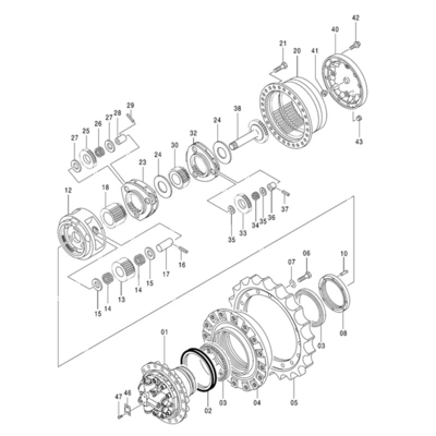 Bagger-Swing Motor Pinions-Welle schwingen Getriebewelle 320C 148-4636 Cat320c
